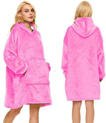  Nagy Méretű Pulóver/Takaró - Sötét Rózsaszín