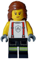 LEGO® Minifigurák Tűzoltó - női minifigura nadrágtartóval cty1715 (cty1715)