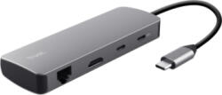 Trust Docking Station Trust Dalyx 8-in-1, Grey (TR-25672) - cel