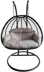  Prémium kétszemélyes fekete függőfotel (FAT0046)