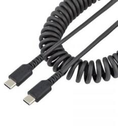 StarTech USB Type-C - USB Type-C spirál adat- és töltőkábel 50cm fekete (R2CCC-50C-USB-CABLE) (R2CCC-50C-USB-CABLE)