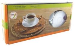 Elcadis Pachet 2 x Set pentru Cafea, 12 Piese, Opal Shamiram (CLE-2xELC-OP-RGR12PCS)