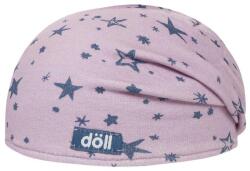  Rózsaszín gyerek sapka, megfordítható minta csillagokkal és csíkokkal, 95% pamut, 5% elasztán (hurtimex_4050744874289)