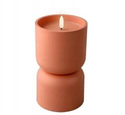 Lumineo Kaemingk dekoratív LED gyertya, 16, 5x10cm, Terra