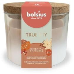 Bolsius Set 2 x Lumanare Parfumata cu Capac Pluta, Oriental Softness, 66/83 mm, True Joy, Bolsius (GIL-2xLCA-TRU-LP66/83-79-TJ)