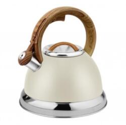 Zilan Set 2 x Ceainic Inox cu Fluier Retro, Exterior Polishat, Capacitate 3.5 l, Crem (LIZ-2xZLN-ZLN1290)