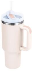Newalor Set 2 x Cana Termica din Inox cu Paie, Perete Dublu, 1183 ml, Pastel, Newalor (RAM-2xMRK-NW17Pastel)