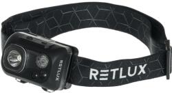 Retlux - LED újratölthető fejlámpa LED/3W/1200 mAh IP67 fekete 50006193 (FT1346)
