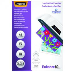 Fellowes Meleglamináló fólia, 80 mikron, A4, fényes, 25 db (5396205) - emag