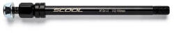 TaXXi S'Cool Steckachse M12 x 1, 0 (Syntace) Black Kerék tengely
