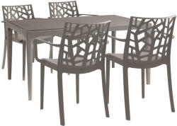 Leziter Odini 4+1 karfás kerti bútor garnitúra szett cappuccino (LBIODITA_LBITRIKTA_4) - leziter
