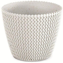 Prosperplast Ghiveci de flori SLOFY ECO WOOD alb 21, 8 cm