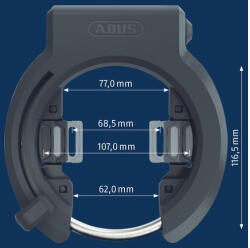ABUS patkó lakat Granit XPlus 6950M (R) - kulcsot megtartja, XPlus zárszerkezettel