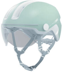 ABUS kerékpáros városi sisak Hud-Y ACE, In-Mold, beépített átlátszó szemüveggel, pure mint, L (57-61 cm)
