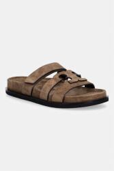 Tory Burch papucs velúrból Ines Sport Slide - barna Női 41