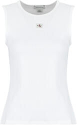 Calvin Klein Jeans Maiouri și Tricouri fără mânecă Femei SL WOVEN LABEL 2X2 BABY RIB CUTO Calvin Klein Jeans Alb EU M