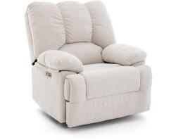  Elektormos relax fekvőfotel bézs zsenília szövet (JN-D8118A30)