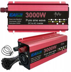 NEW Feszültségátalakító Teherautóhoz 24V 230V 3000W Tiszta Sinusoida Sinus
