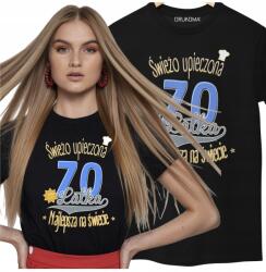 DRUKOMA Póló 70 40 50 30 60 Éves Születésnapra Vicces Ajándék Nagymama Nőnek (Świeżo upieczona 18 20 30 40 50 60 70 lat OLD)