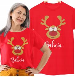 DRUKOMA Nagymama karácsonyi póló Nagymama karácsonyi ajándék rénszarvassal (KOSZULKI ŚWIĄTECZNE dla Babci Babki Babusi)