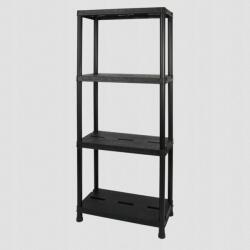 Keter Tárolószekrény műanyag fekete 135 x 60 x 30 cm max 25 kg polconként (004914)