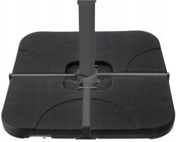 Garden Line Esernyőtartó állvány fekete 50 x 50 x 7, 5 cm 4 részes víz homok (GAO5013)