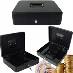 HDWR Bankjegy- És Érmetartó Doboz Nagy 2 És 3 Rekeszes Acél Kulcstartó (HD-CB30-5)