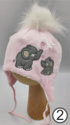  Marika téli sapka pamuttal bélelve (46) - " ELEFÁNT" rózsaszín