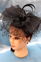  F7 Fekete Bűvölő Női Retro Hálós Fejpánt