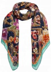 Guess Nagy méretű női sál Guess könnyű sál virágmintás 115x115 cm (AW8775SIL20 EME)