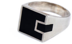 Ékszershop Fekete betétes ezüst gyűrű (2151383)