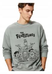 Koton Férfi Pulóver Szürke Nyomott Mintával The Flintstones Hosszú Ujjú L 5DA (4WAM70376MK)