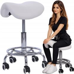 Cerlo Hoker Kozmetikai szék Forgó Fodrász Nyereg állítható (TK2 BIAŁY P)