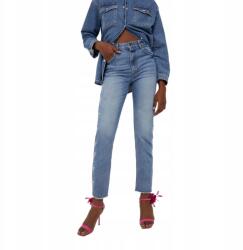 Liu Jo női farmer nadrág kék egyenes strasszokkal díszítve W26 L26 (UA2058 DS007 78288)