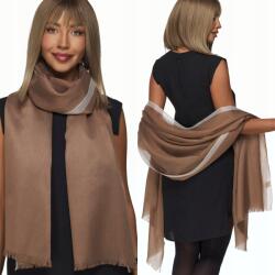 DEMUR Női Sál könnyű sima ágytakaró boleró ruha barna arany (szale szaliki ślubne weselne tiulowe tiul)