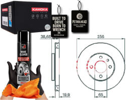 Kamoka Féktárcsák 2DB Vw Golf 88-97 Kamoka #Petrolhead Pro+ Kit2