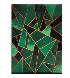 StandHeiz Szőnyeg 120x170 CM Zöld Fekete Nappaliba Modern Csúszásgátló Mozaik (5904870066706)