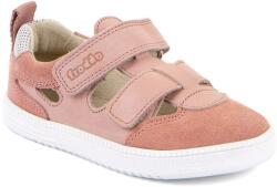Froddo Sandale barefoot pentru fete Froddo LOOP SANDAL Pink G3150292-7 | încălțăminte sănătoasă de vară din materiale naturale cu închidere cu arici - 27