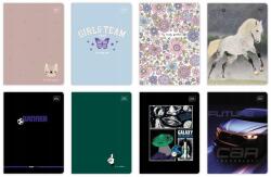 Interdruk A5-ös méretű, 16 lapos, színes, háromvonalas füzet Uv lakkal MIX (20 darabos) (156822)