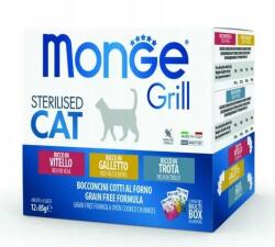 Monge Multi Box Cat Monge Grill borjú/kakas/pisztráng 12x85g Monge márka (M17527)