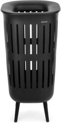 Brabantia Collect-It Laundry Basket Hi magasított szennyestartó kosár lábakon, levehető Quick-Drop fedővel, 55L, szellőző test, újrahasznosított műanyag, fekete - 244728 (244728)