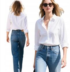  elegáns, stílusos női blúz ing fehér elasztikus üzleti r. L