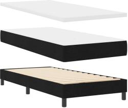 vidaXL Boxspring ágy matraccal matracmal Fekete 90 x 200 cm szövet (3340005 VidaXL) (3340005 VidaXL)