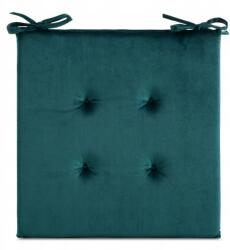 Eurofirany Gaja székpárna 40x40x3 Eurofirany sötét türkizkék, dekoratív piko (463972)