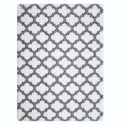  Shaggy Szőnyeg Puha Szőrme 120X170 Fehér Hosszú Sörtéjű Keleti Mintás (5904870067437)