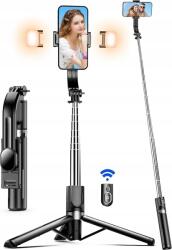  Tupwoon Q02MP Bluetooth selfie stick Led állvány 114cm 2 x Lámpa (Q02M Pro)
