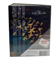 P&O 100 darabos fényképalbum - kisméretű - arany madárraj (PP46100-7FEKETE-ARANY)