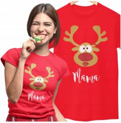 DRUKOMA Karácsonyi póló anyukának, anyukának karácsonyi ajándék rénszarvassal (KOSZULKI ŚWIĄTECZNE dla Mamy Mamusi nas sesje)