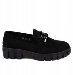 Sergio Leone Fekete Velúr Díszítésű Papucs Félcipő 37-ES (MK751)