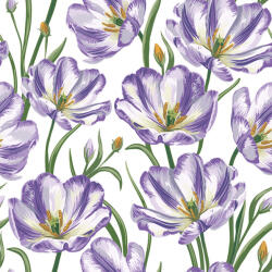  Tulipán Watercolour Violet szalvéta 20 db-os 33x33 cm (PKK770790) - eking